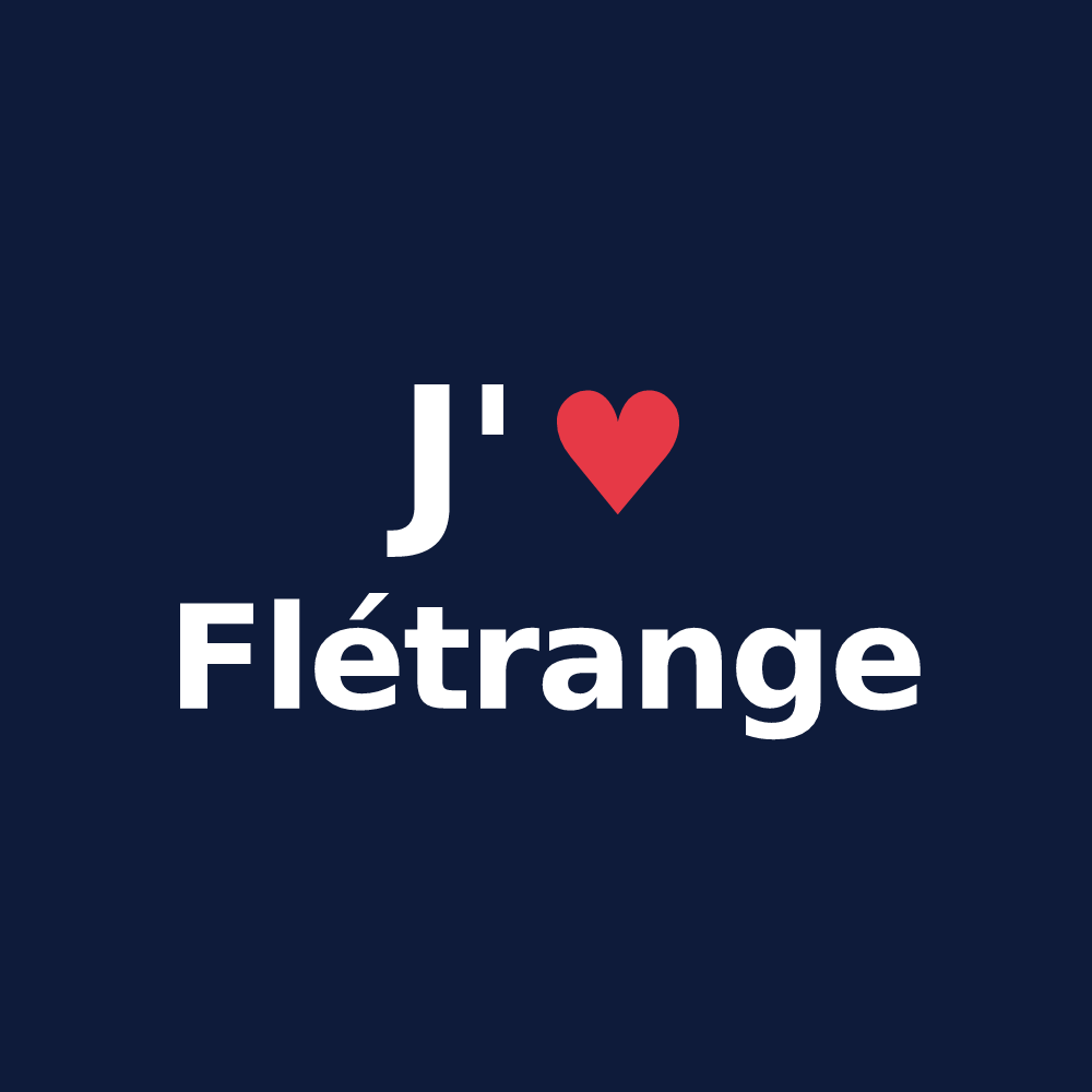 T-shirt personnalisé Flétrange — design J'aime Flétrange