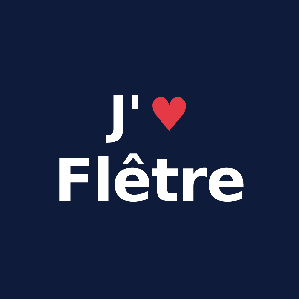T-shirt personnalisé Flêtre — design J'aime Flêtre