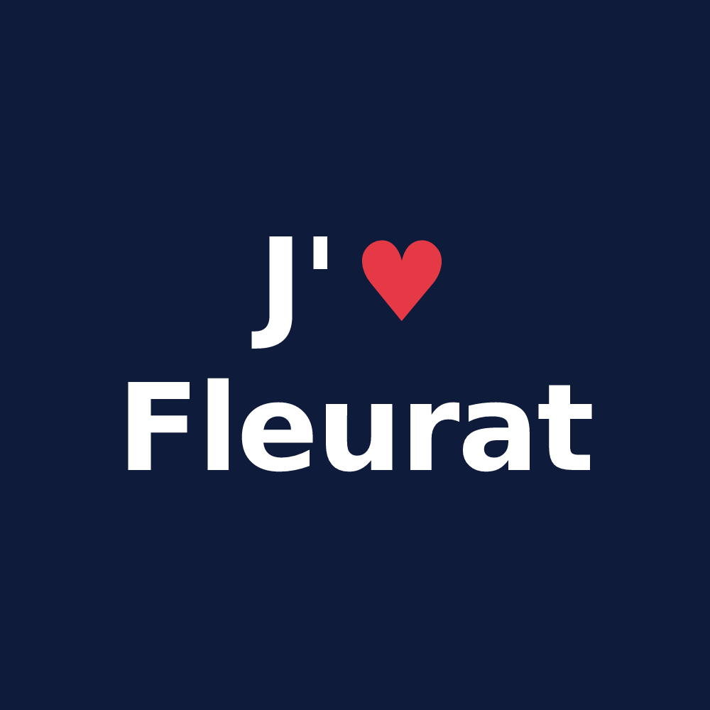 T-shirt personnalisé Fleurat — design J'aime Fleurat