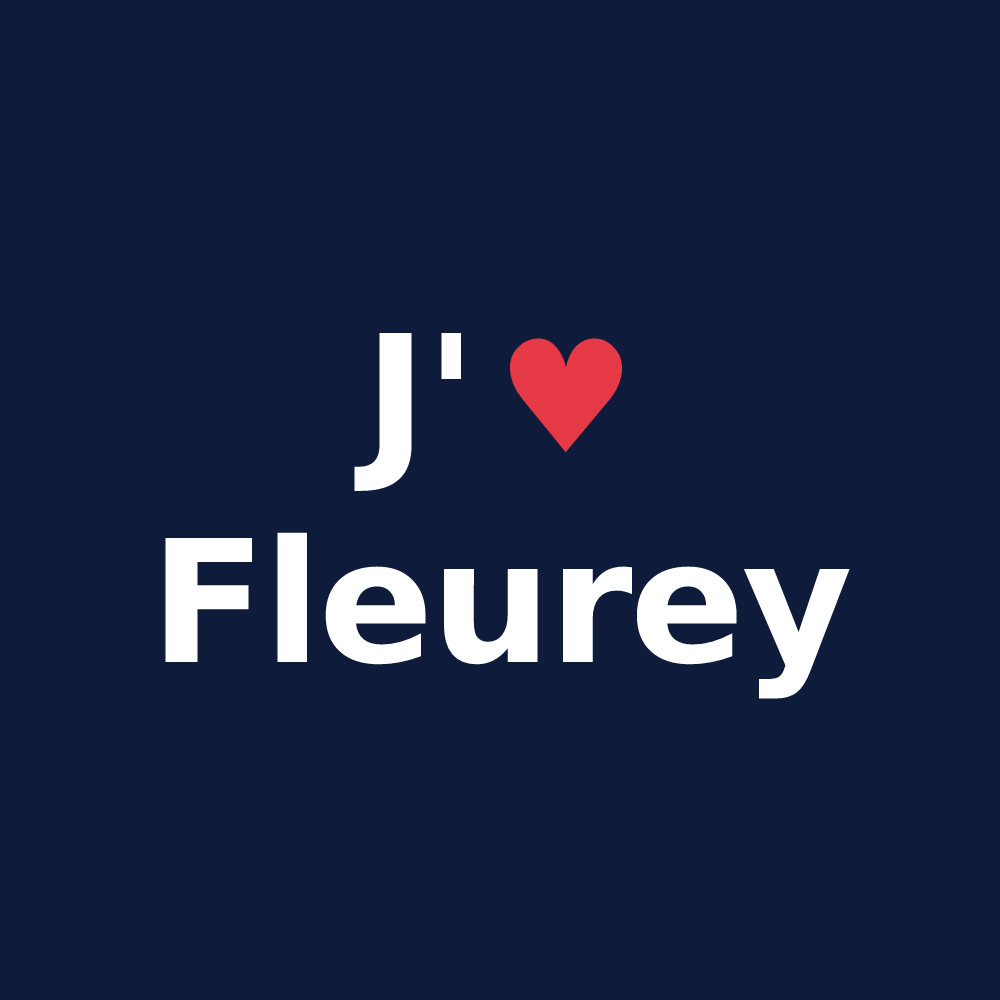 T-shirt personnalisé Fleurey — design J'aime Fleurey