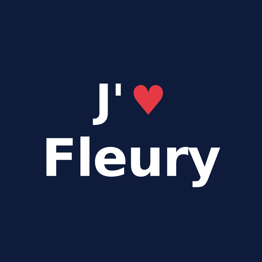 T-shirt personnalisé Fleury — design J'aime Fleury