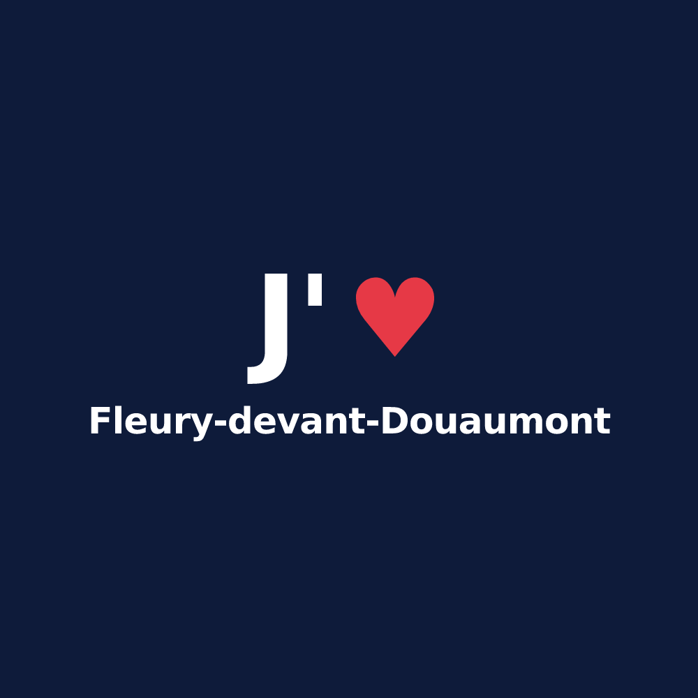 T-shirt personnalisé Fleury-devant-Douaumont — design J'aime Fleury-devant-Douaumont