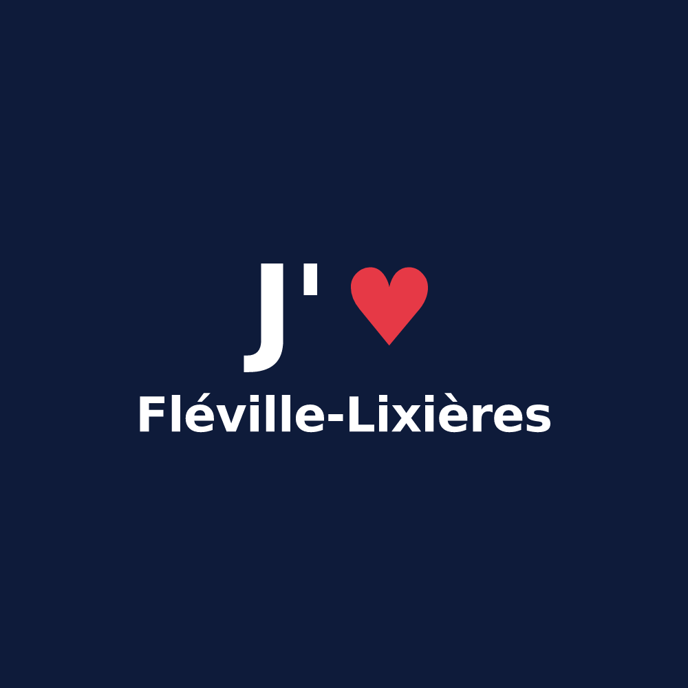 T-shirt personnalisé Fléville-Lixières — design J'aime Fléville-Lixières