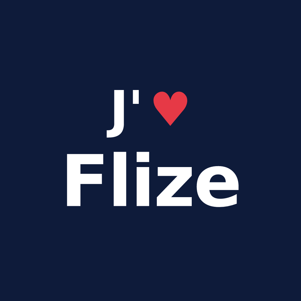 T-shirt personnalisé Flize — design J'aime Flize