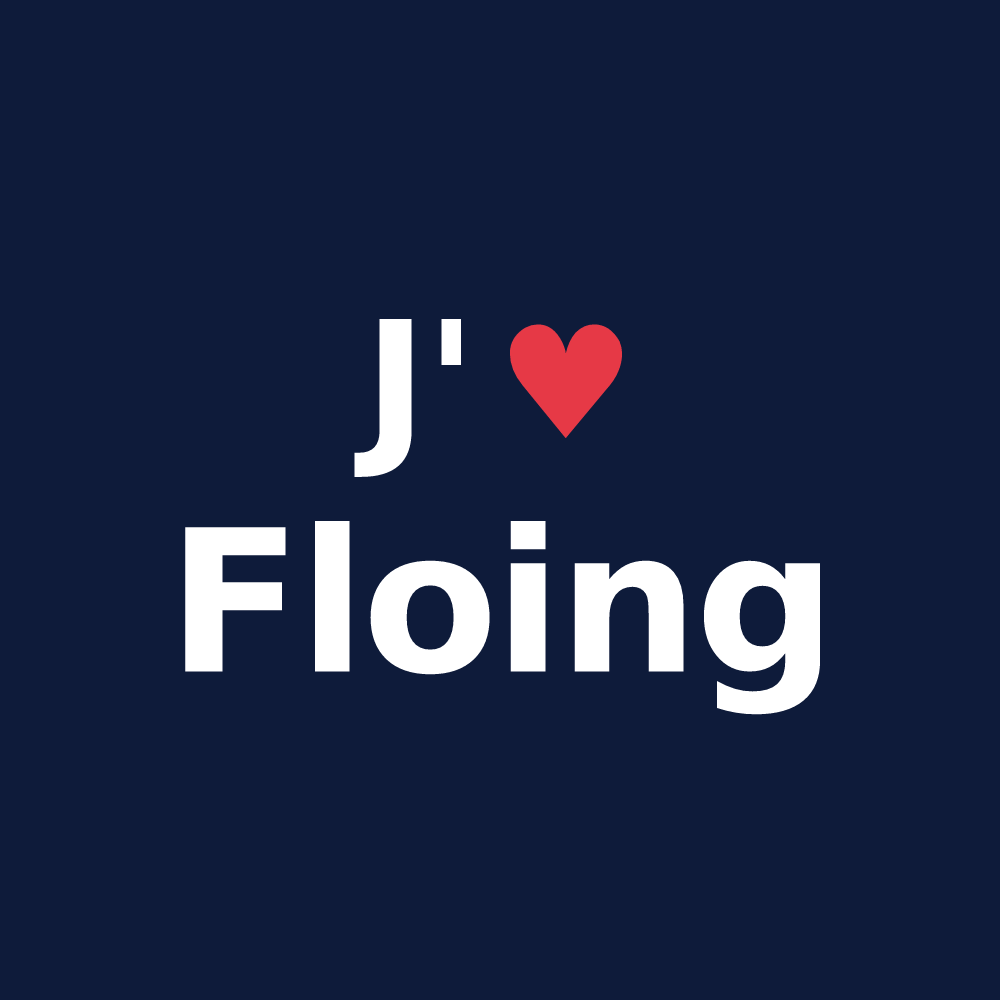 T-shirt personnalisé Floing — design J'aime Floing