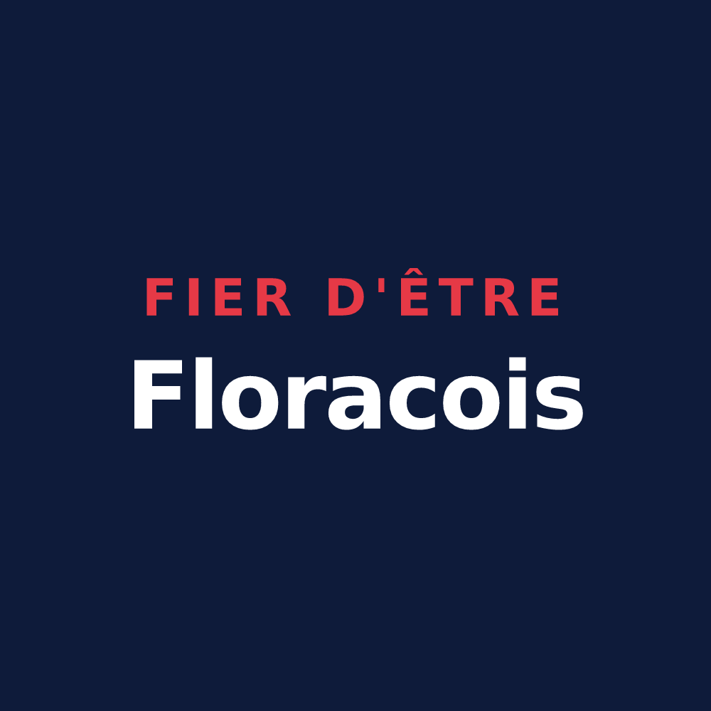 T-shirt « Fier d'être Floracois » — design pour Florac Trois Rivières