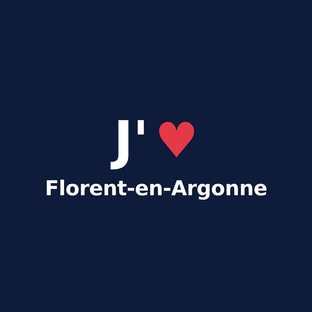 T-shirt personnalisé Florent-en-Argonne — design J'aime Florent-en-Argonne