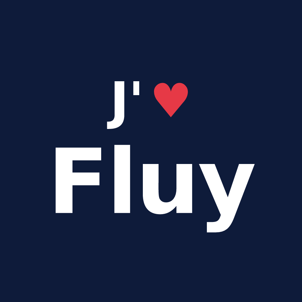 T-shirt personnalisé Fluy — design « J'aime Fluy » imprimé sur le t-shirt