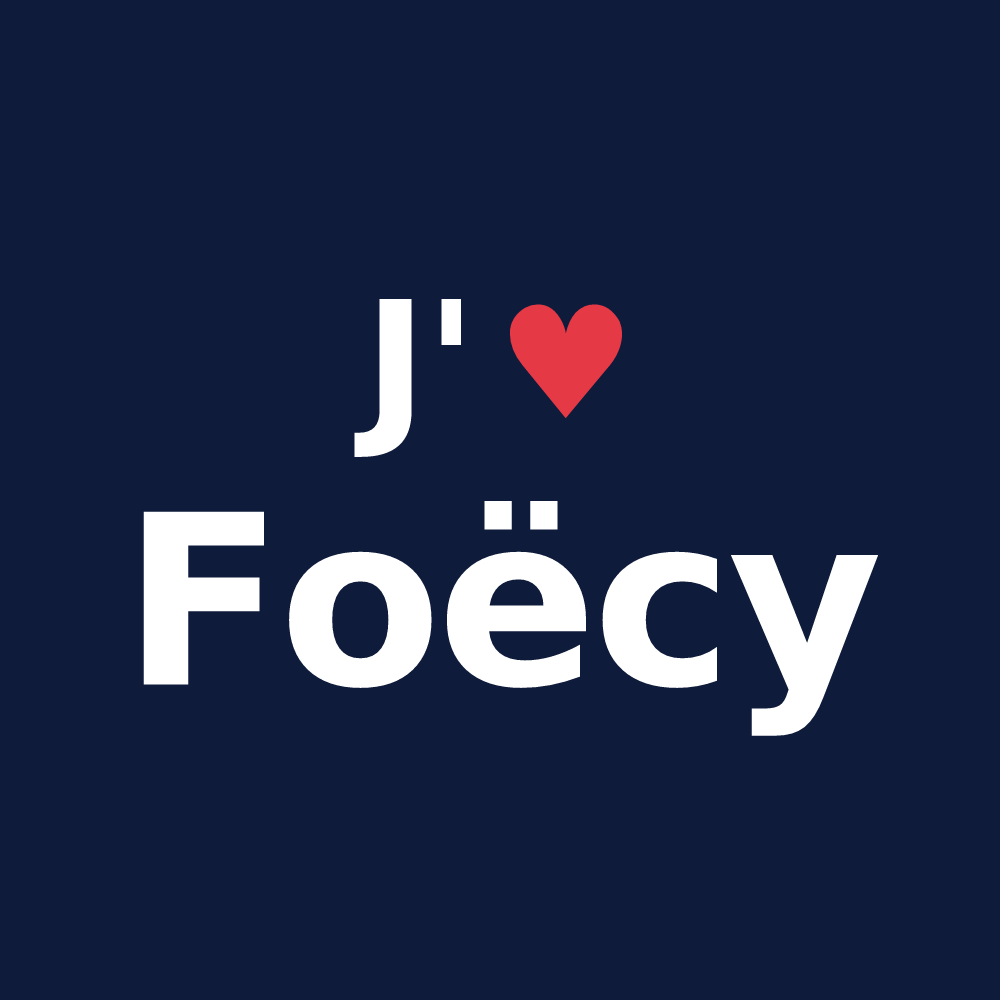 T-shirt personnalisé Foëcy — design J'aime Foëcy