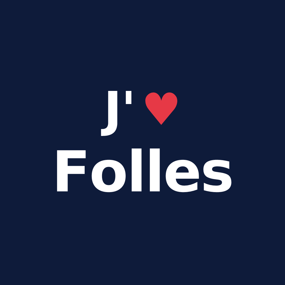 T-shirt personnalisé Folles — design J'aime Folles