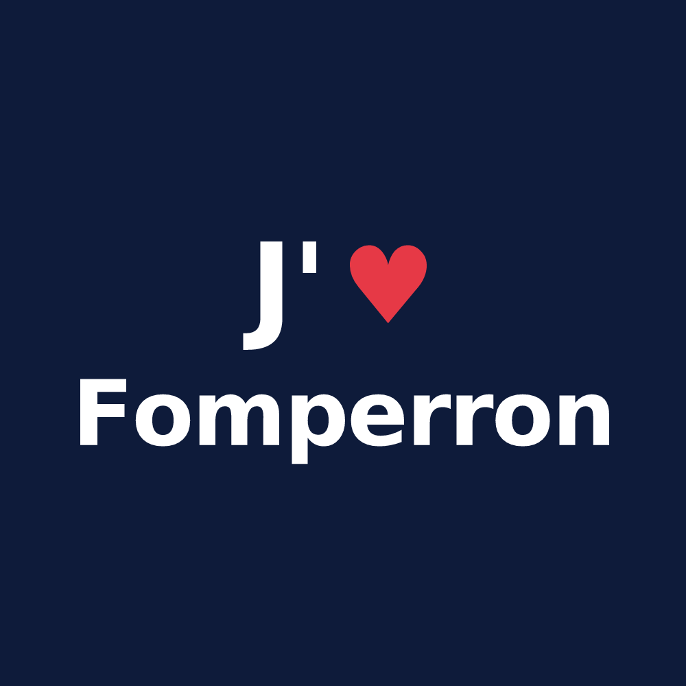 T-shirt personnalisé Fomperron — design J'aime Fomperron