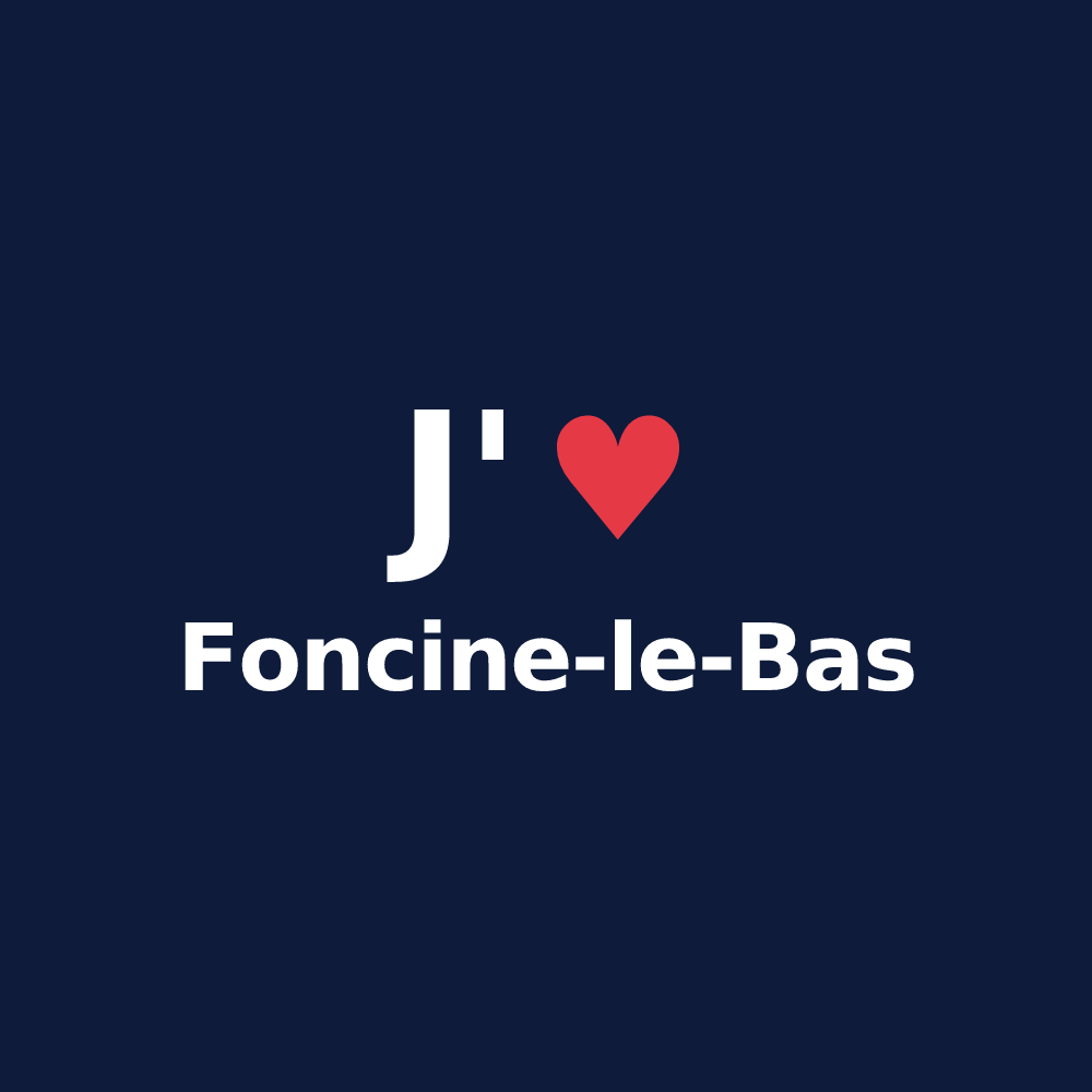 T-shirt personnalisé Foncine-le-Bas — design J'aime Foncine-le-Bas