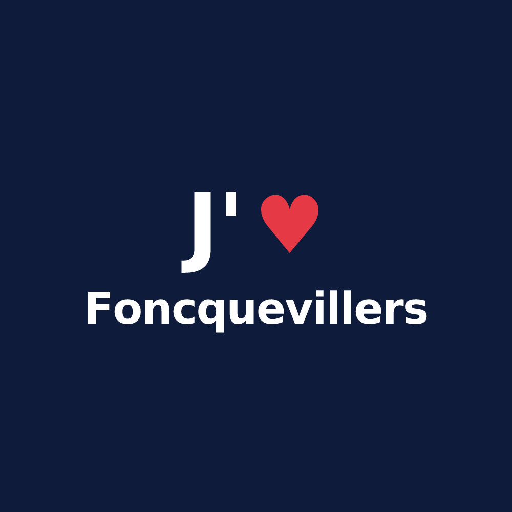 T-shirt personnalisé Foncquevillers — design J'aime Foncquevillers
