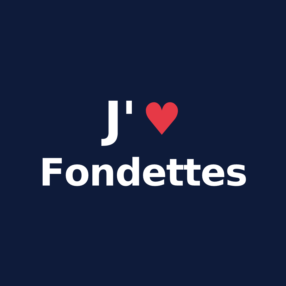 T-shirt personnalisé Fondettes — design J'aime Fondettes