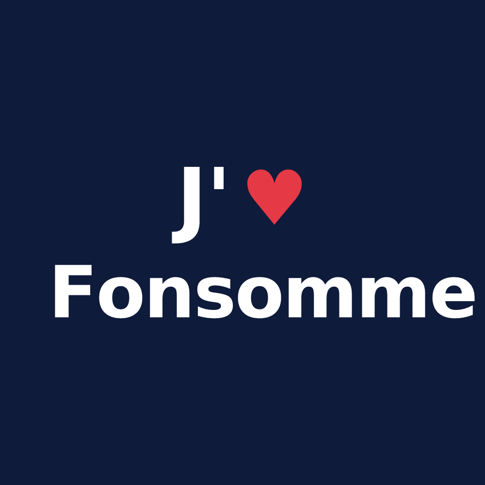 T-shirt personnalisé Fonsomme — design J'aime Fonsomme