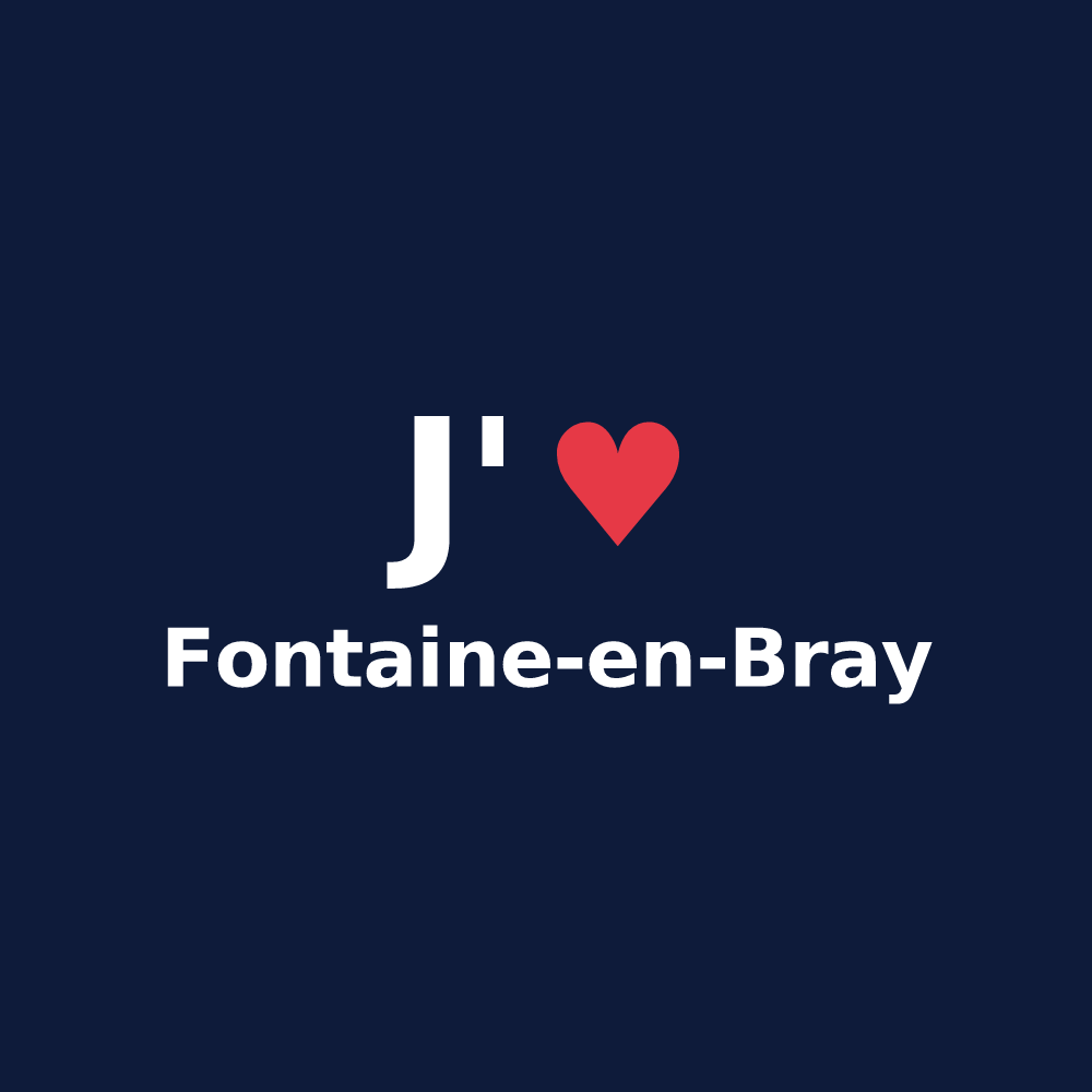 T-shirt personnalisé Fontaine-en-Bray — design J'aime Fontaine-en-Bray
