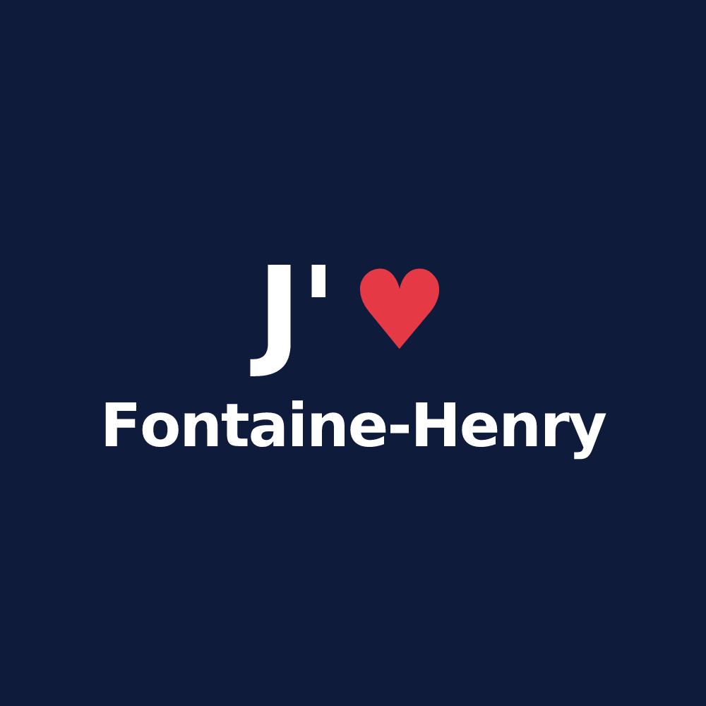 T-shirt personnalisé Fontaine-Henry — design J'aime Fontaine-Henry