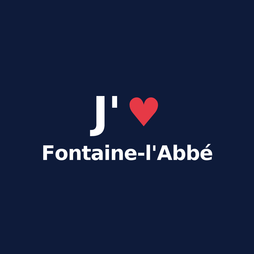 T-shirt personnalisé Fontaine-l'Abbé — design J'aime Fontaine-l'Abbé