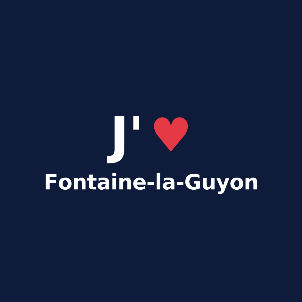 T-shirt personnalisé Fontaine-la-Guyon — design J'aime Fontaine-la-Guyon