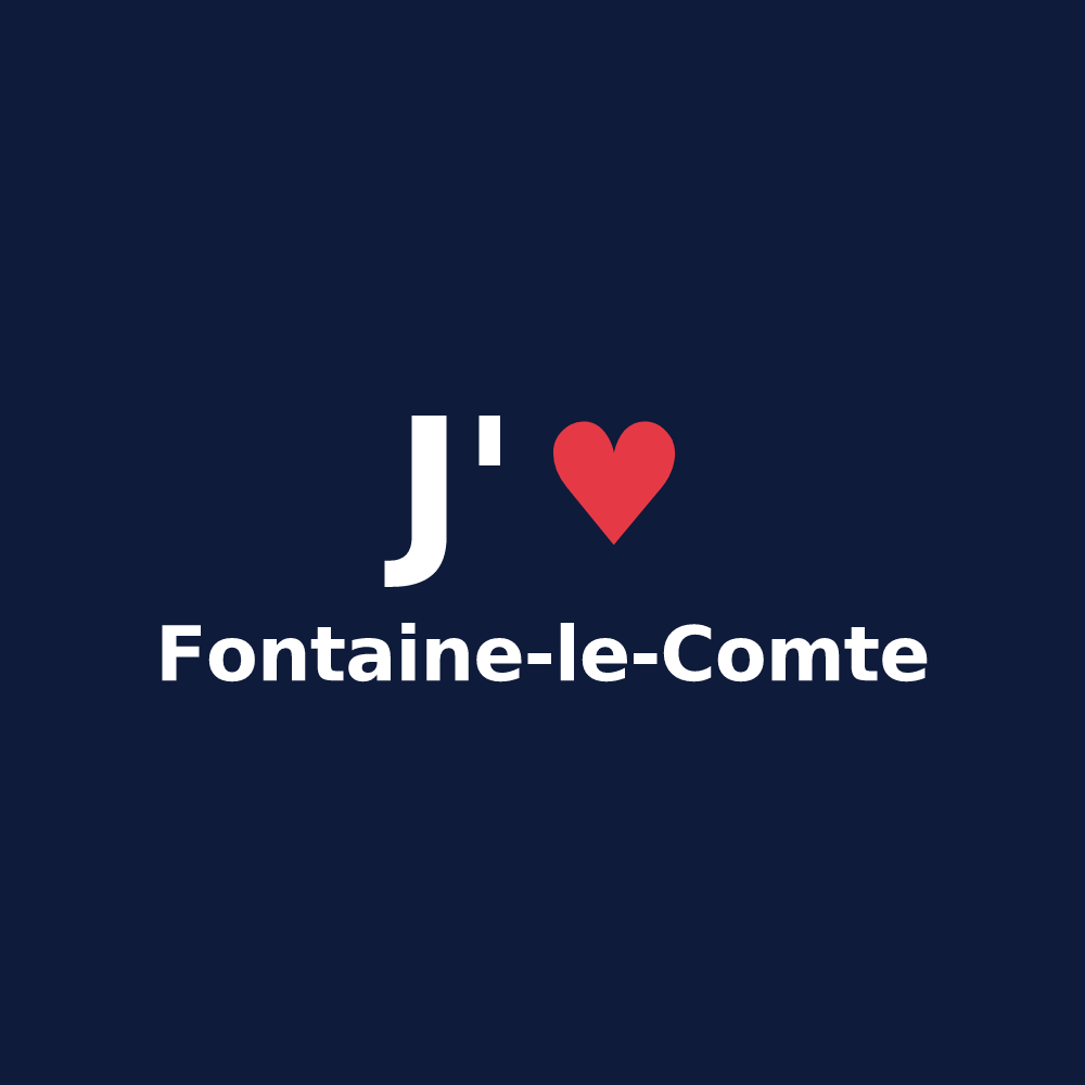 T-shirt personnalisé Fontaine-le-Comte — design J'aime Fontaine-le-Comte