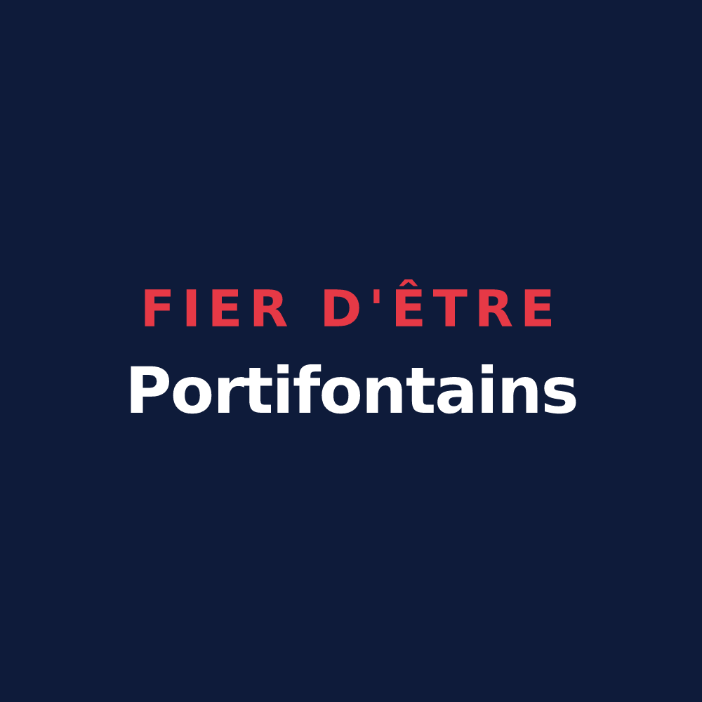 T-shirt « Fier d'être Portifontains » — design pour Fontaine-le-Port