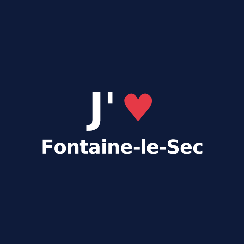 T-shirt personnalisé Fontaine-le-Sec — design J'aime Fontaine-le-Sec