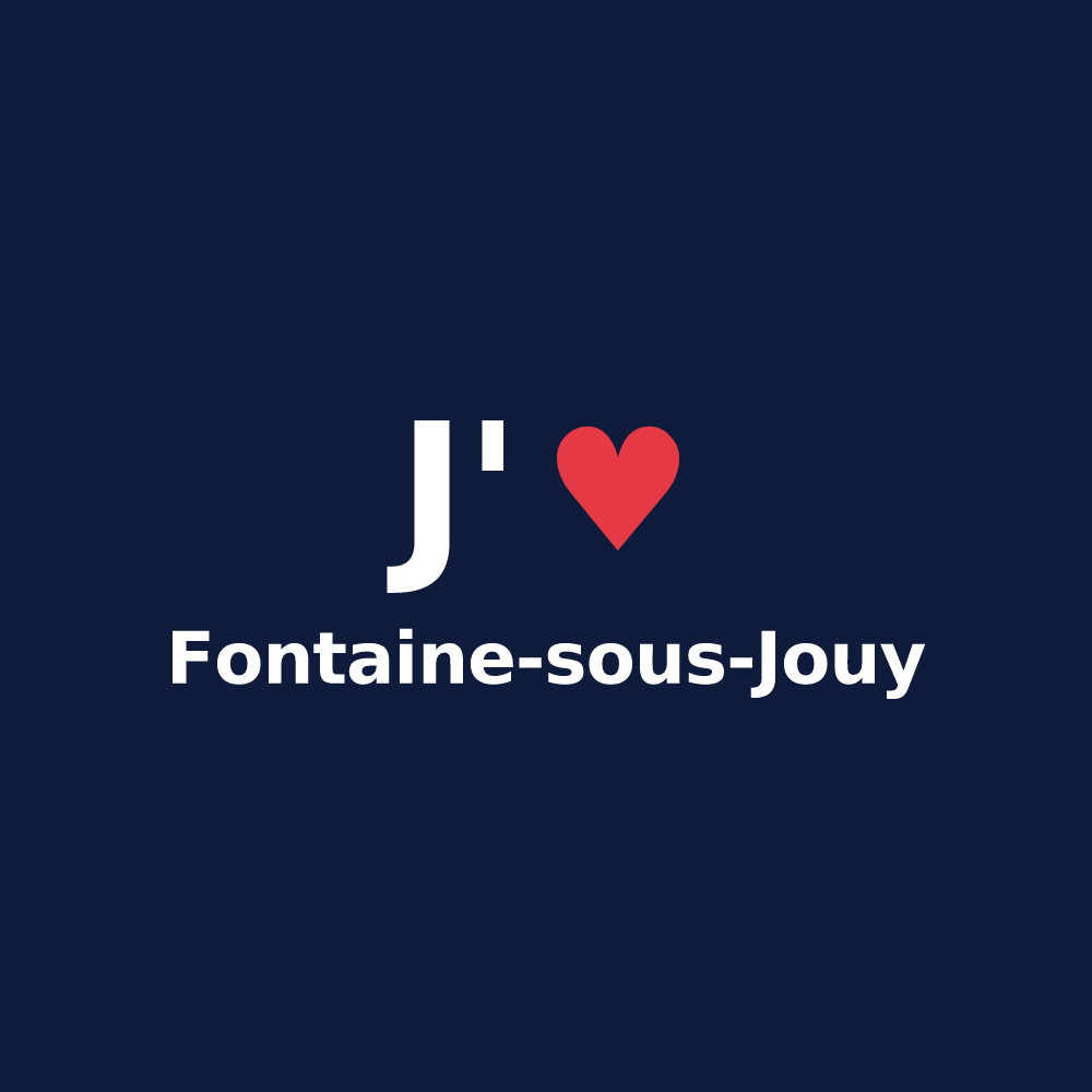 T-shirt personnalisé Fontaine-sous-Jouy — design J'aime Fontaine-sous-Jouy