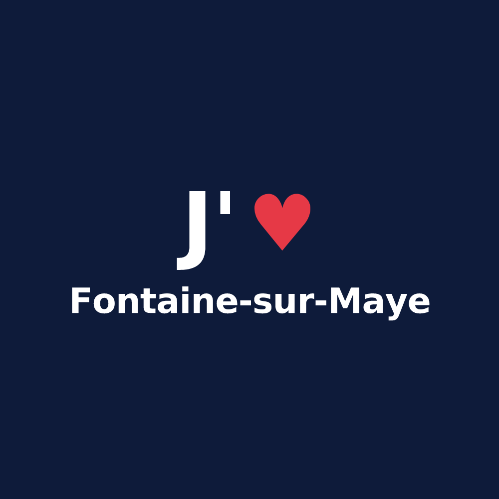 T-shirt personnalisé Fontaine-sur-Maye — design J'aime Fontaine-sur-Maye