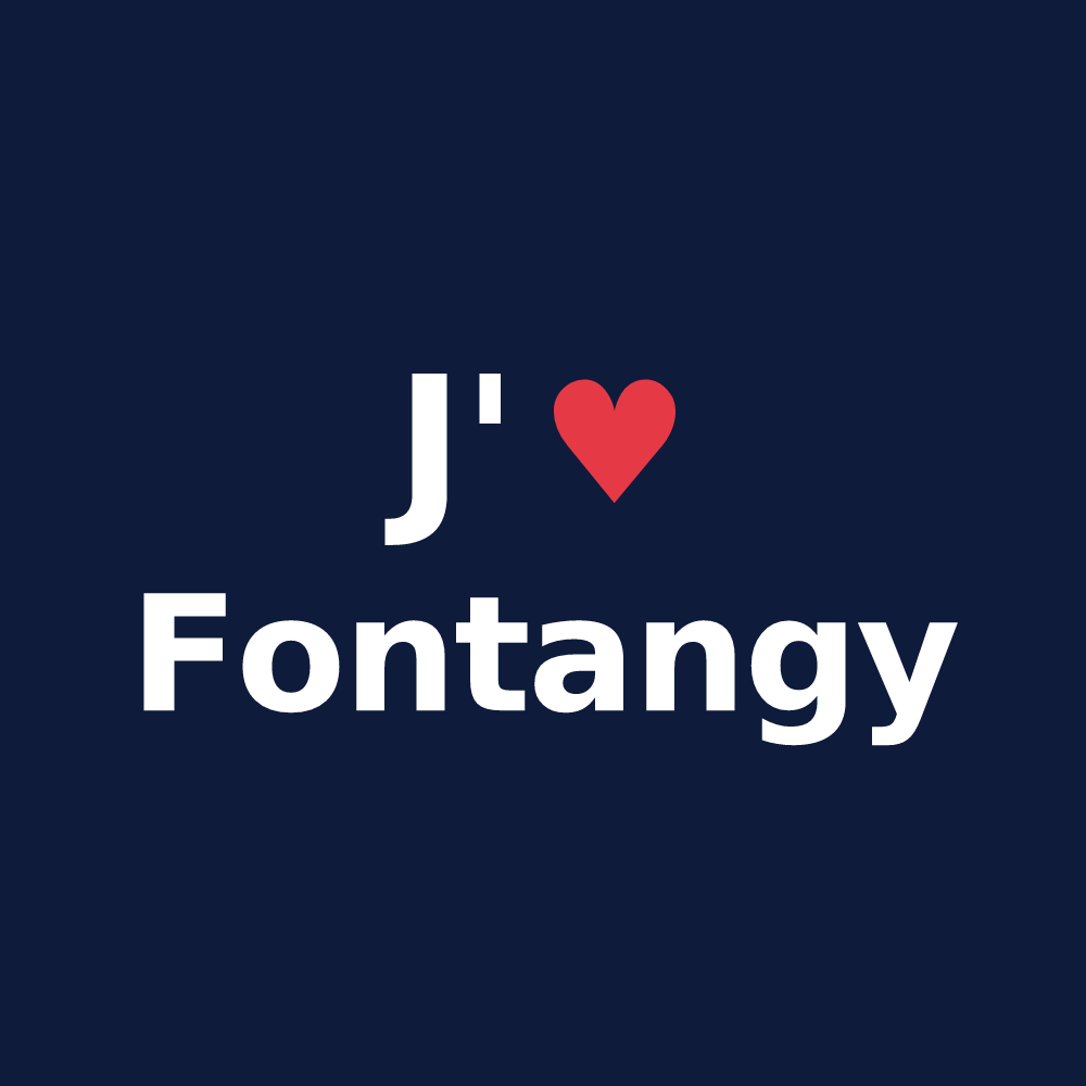T-shirt personnalisé Fontangy — design J'aime Fontangy