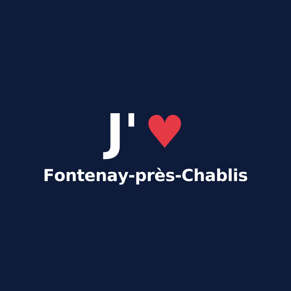 T-shirt personnalisé Fontenay-près-Chablis — design J'aime Fontenay-près-Chablis