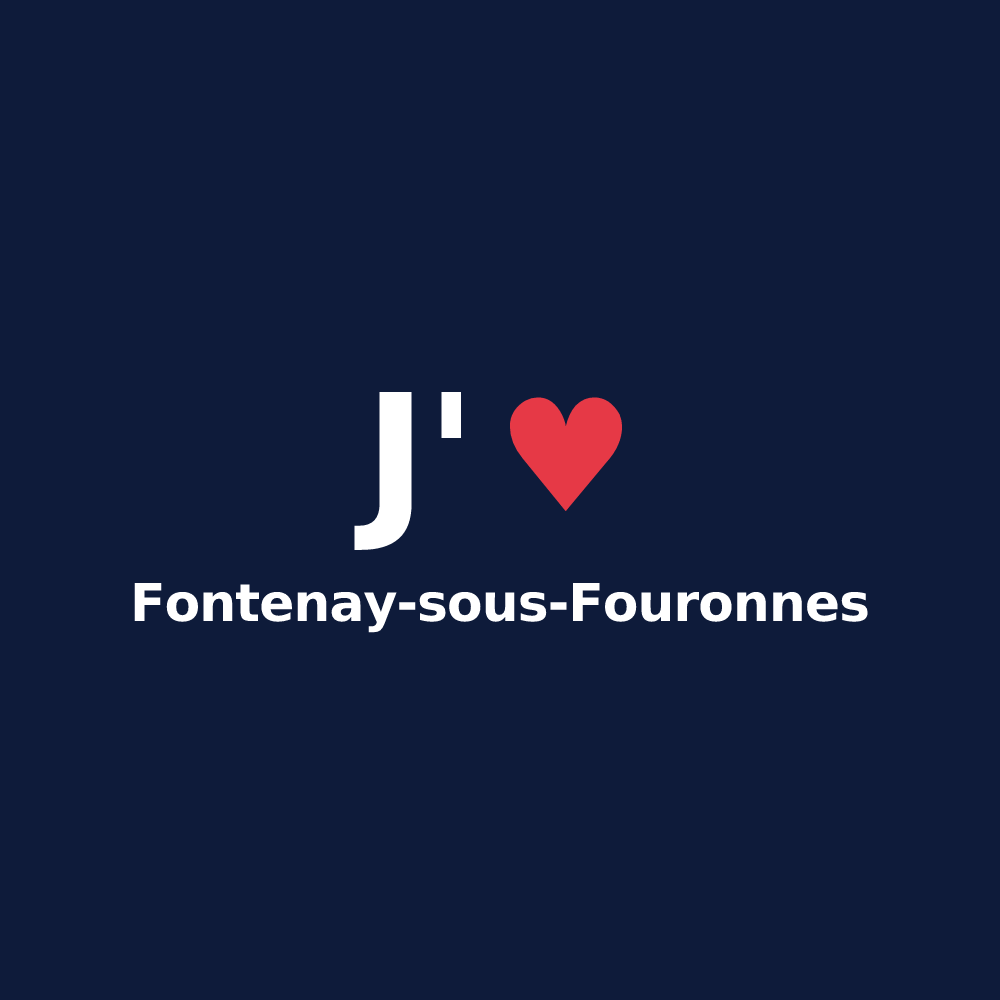 T-shirt personnalisé Fontenay-sous-Fouronnes — design J'aime Fontenay-sous-Fouronnes