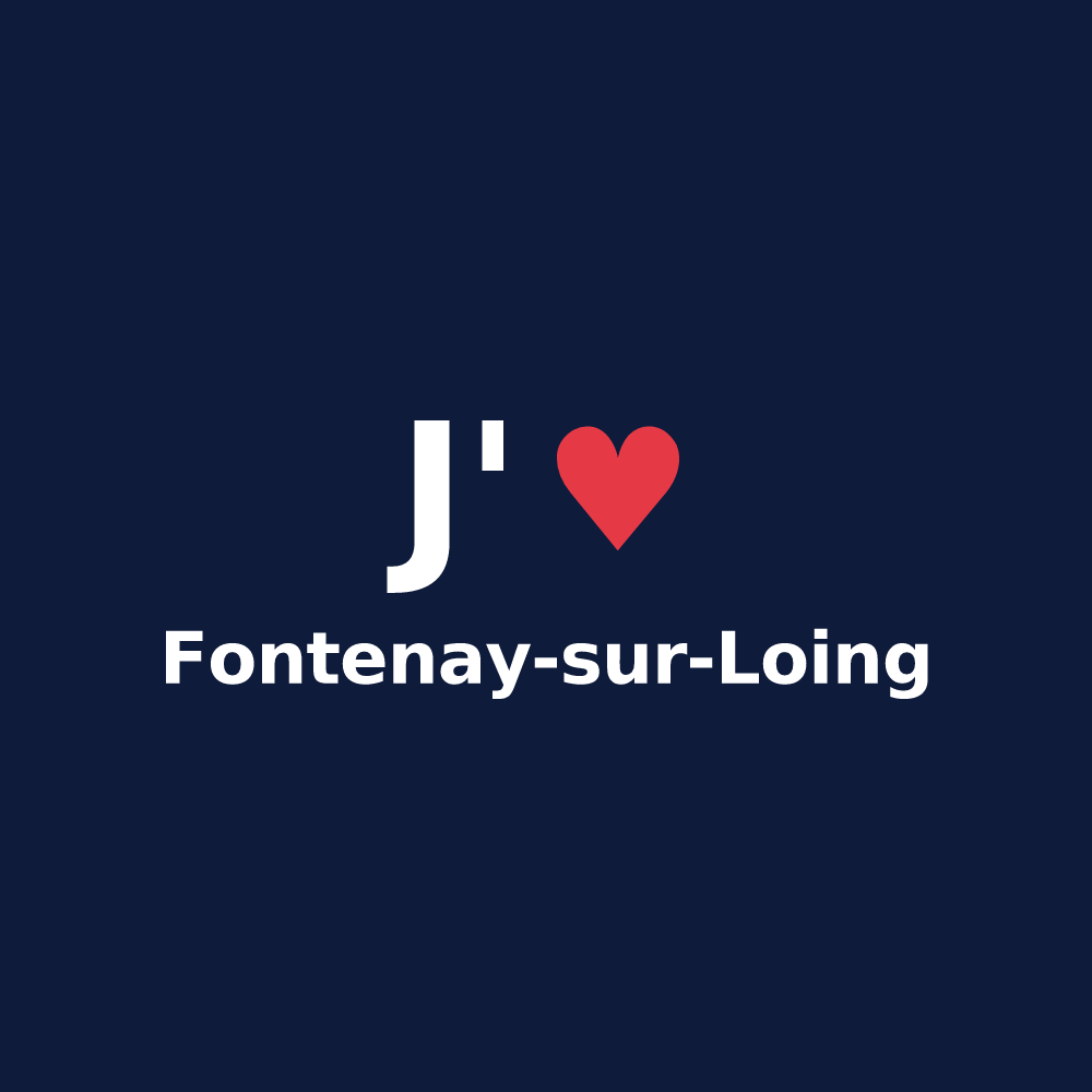 T-shirt personnalisé Fontenay-sur-Loing — design J'aime Fontenay-sur-Loing