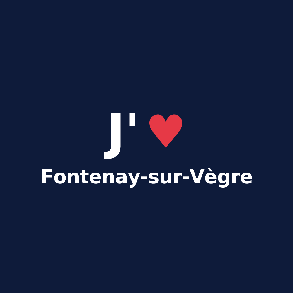T-shirt personnalisé Fontenay-sur-Vègre — design J'aime Fontenay-sur-Vègre