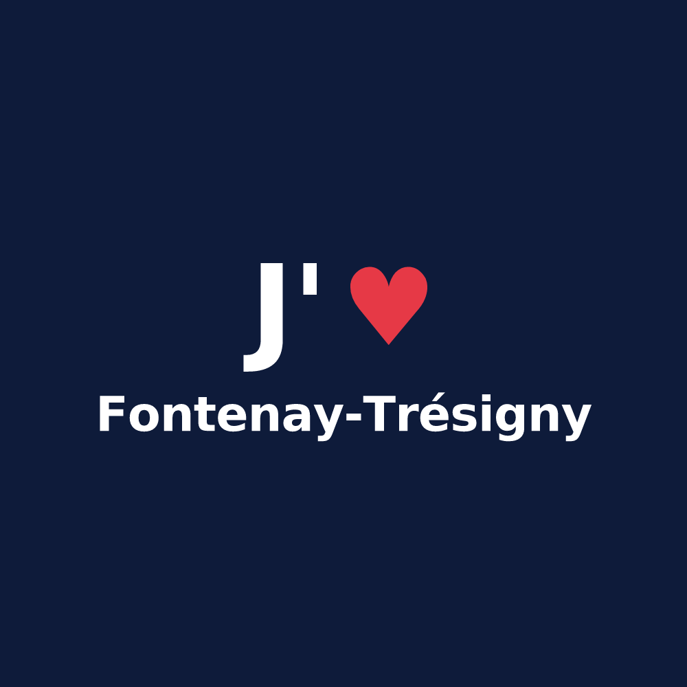 T-shirt personnalisé Fontenay-Trésigny — design J'aime Fontenay-Trésigny