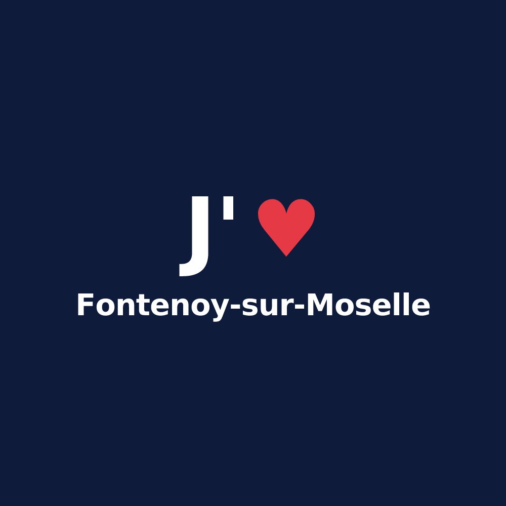 T-shirt personnalisé Fontenoy-sur-Moselle — design J'aime Fontenoy-sur-Moselle