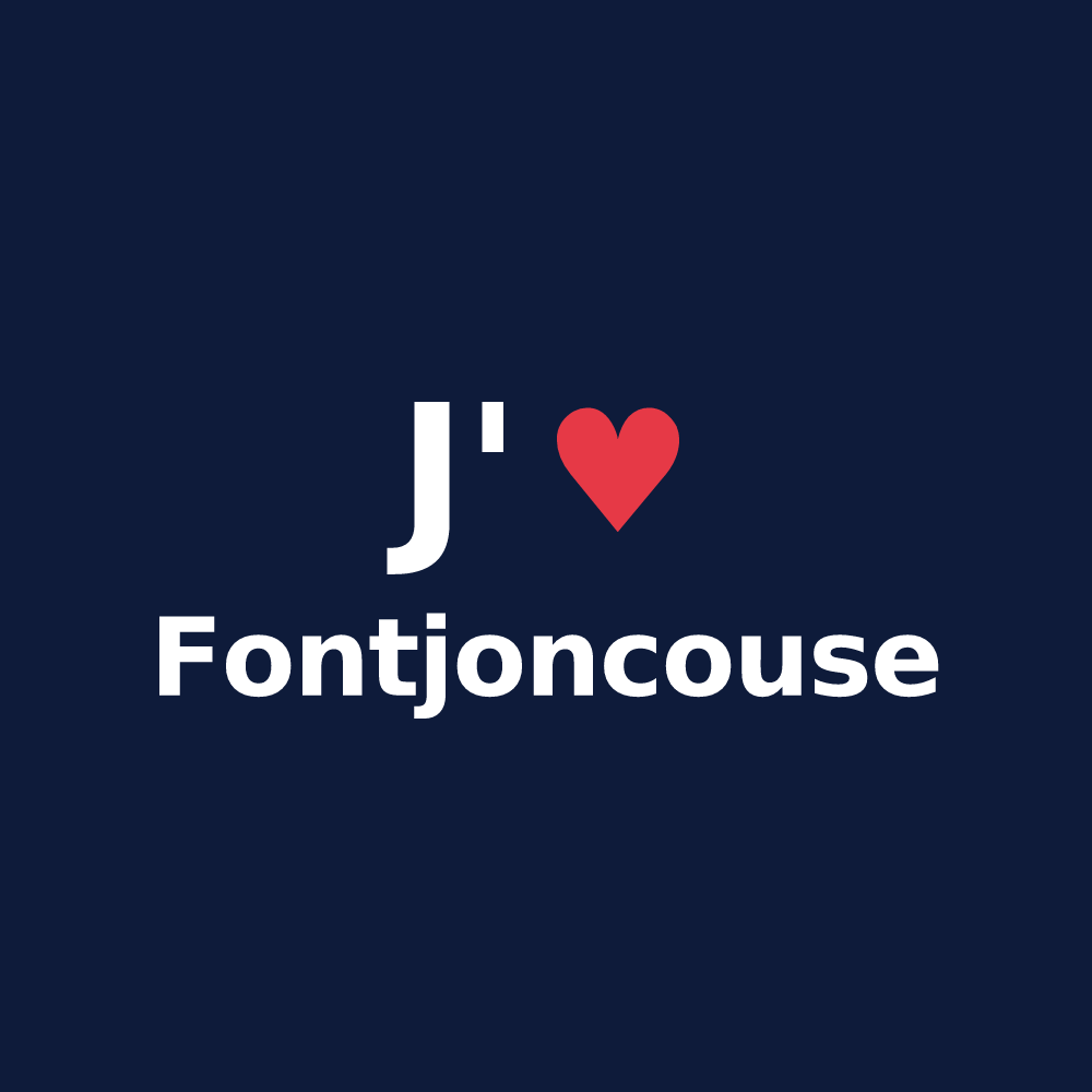 T-shirt personnalisé Fontjoncouse — design J'aime Fontjoncouse