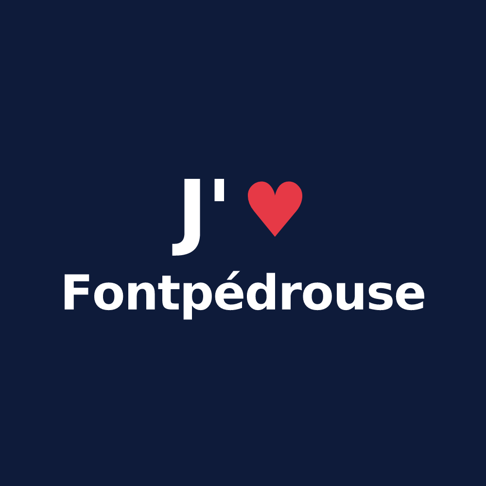 T-shirt personnalisé Fontpédrouse — design J'aime Fontpédrouse