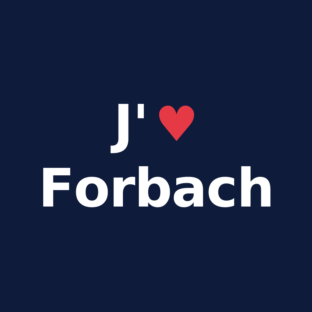 T-shirt personnalisé Forbach — design J'aime Forbach