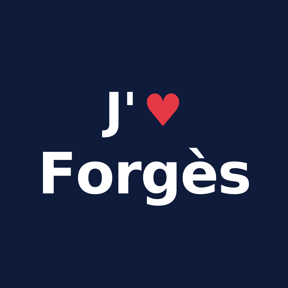 T-shirt personnalisé Forgès — design J'aime Forgès