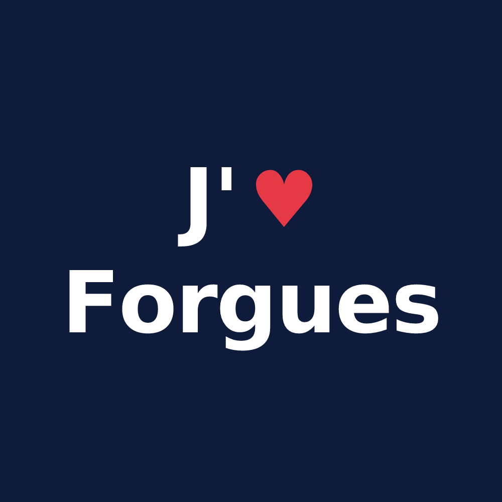 T-shirt personnalisé Forgues — design J'aime Forgues