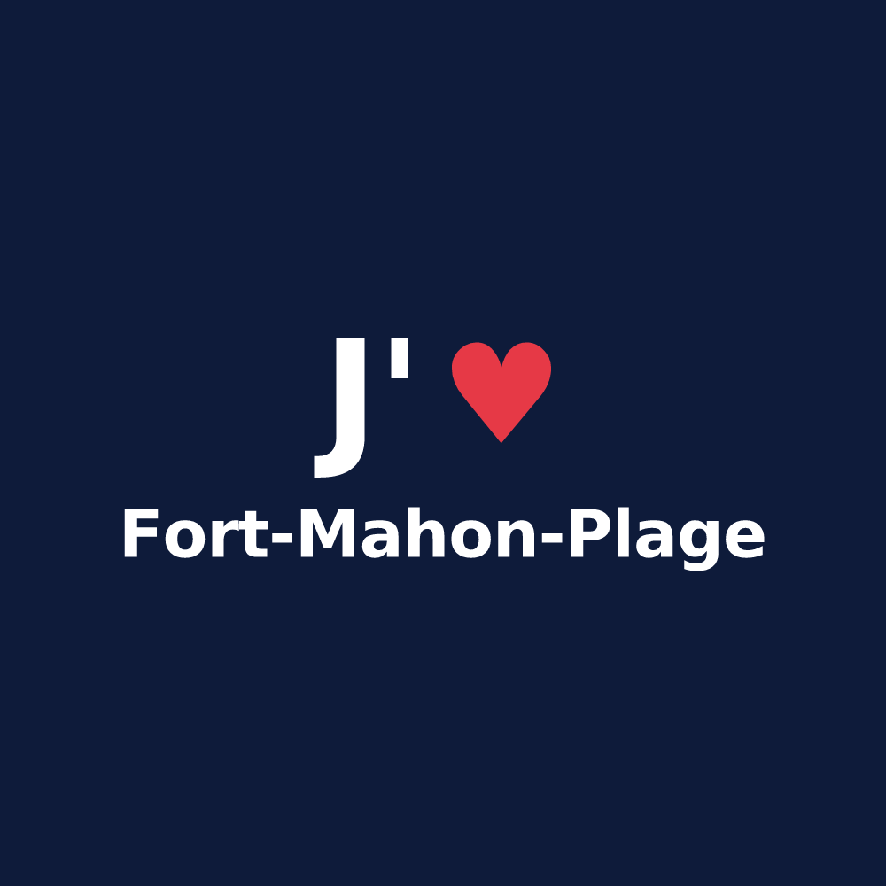 T-shirt personnalisé Fort-Mahon-Plage — design J'aime Fort-Mahon-Plage