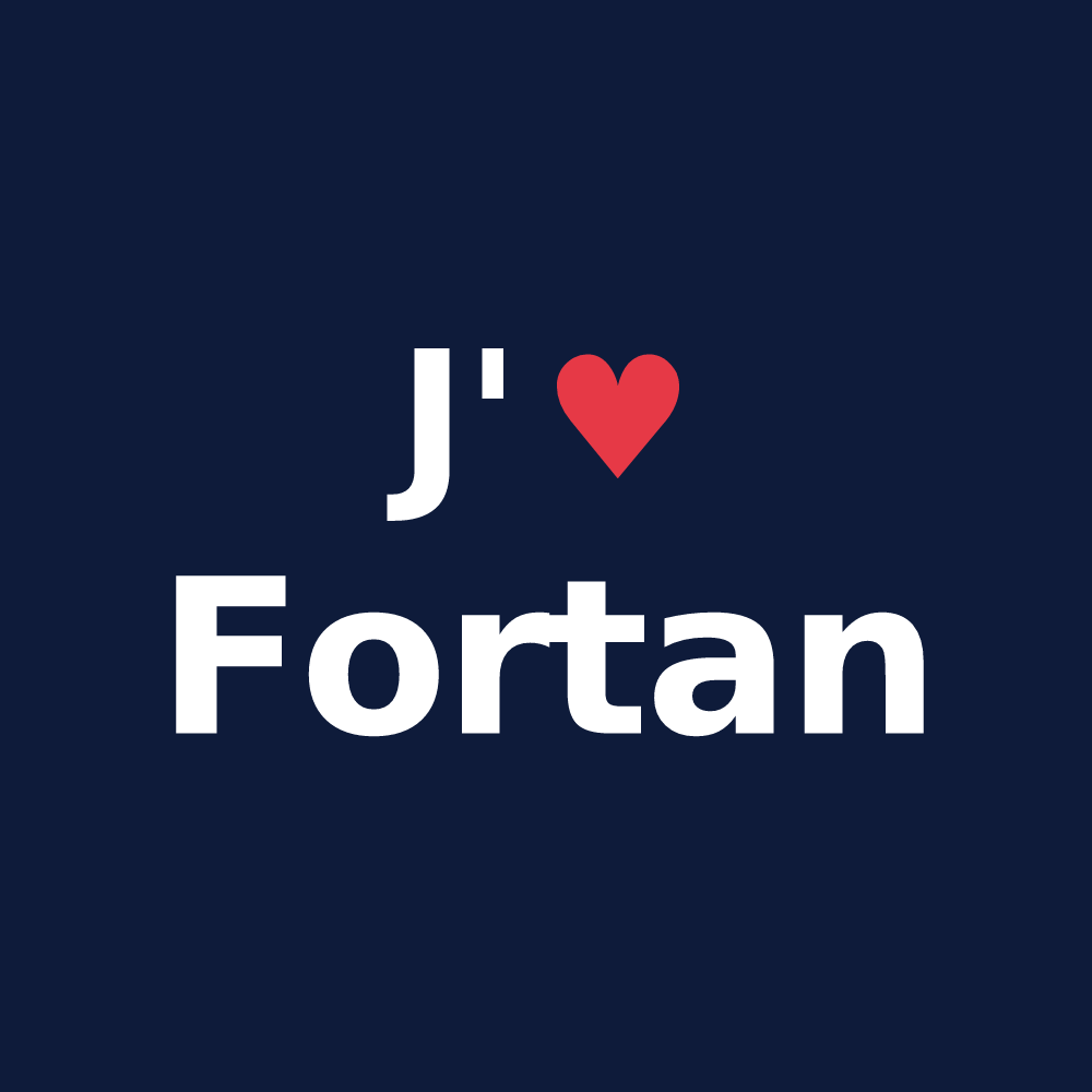 T-shirt personnalisé Fortan — design J'aime Fortan