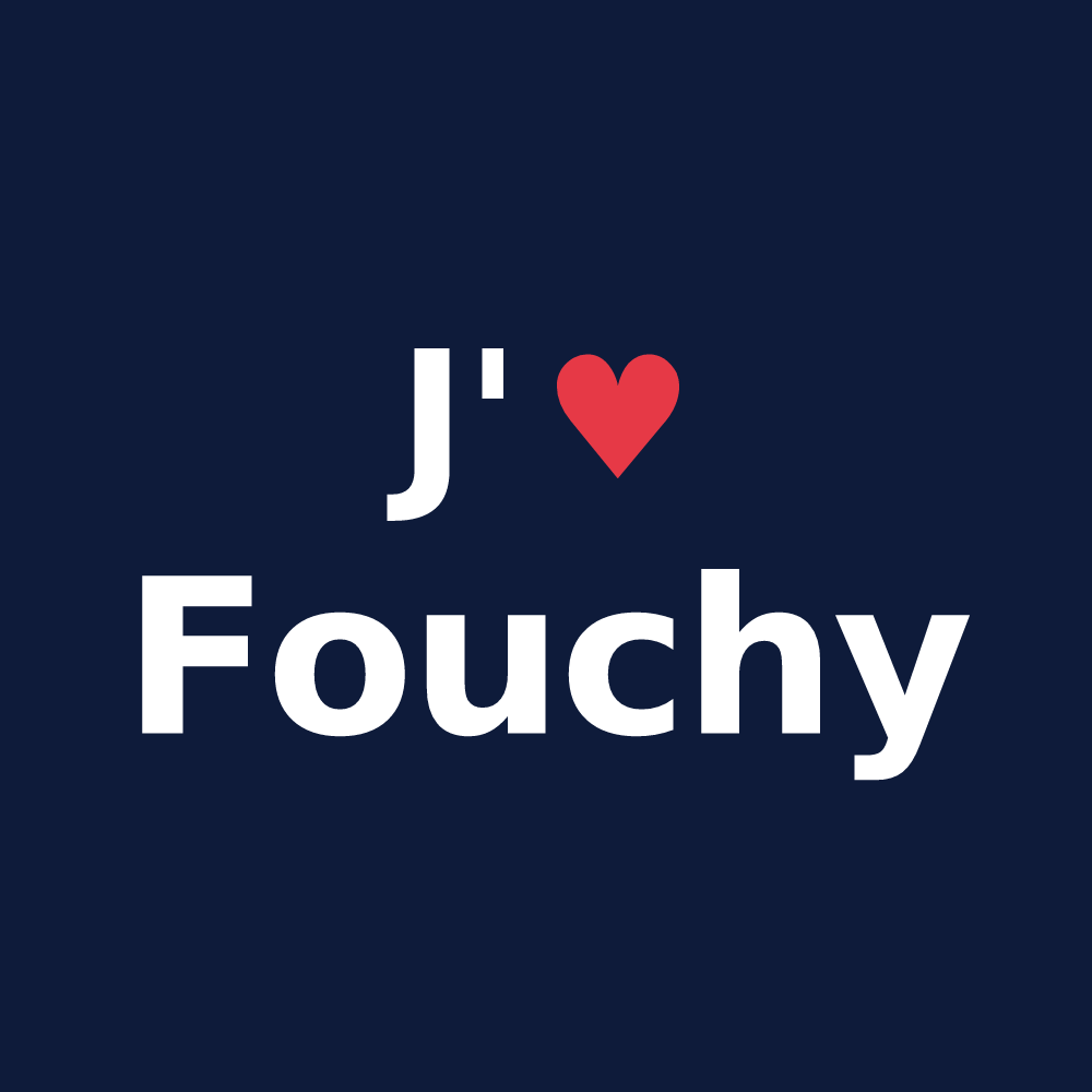 T-shirt personnalisé Fouchy — design J'aime Fouchy