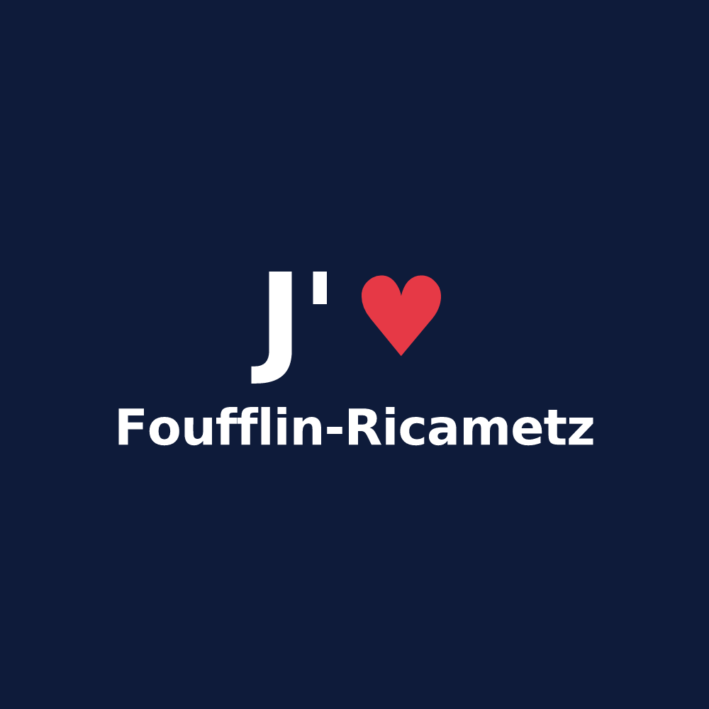 T-shirt personnalisé Foufflin-Ricametz — design J'aime Foufflin-Ricametz