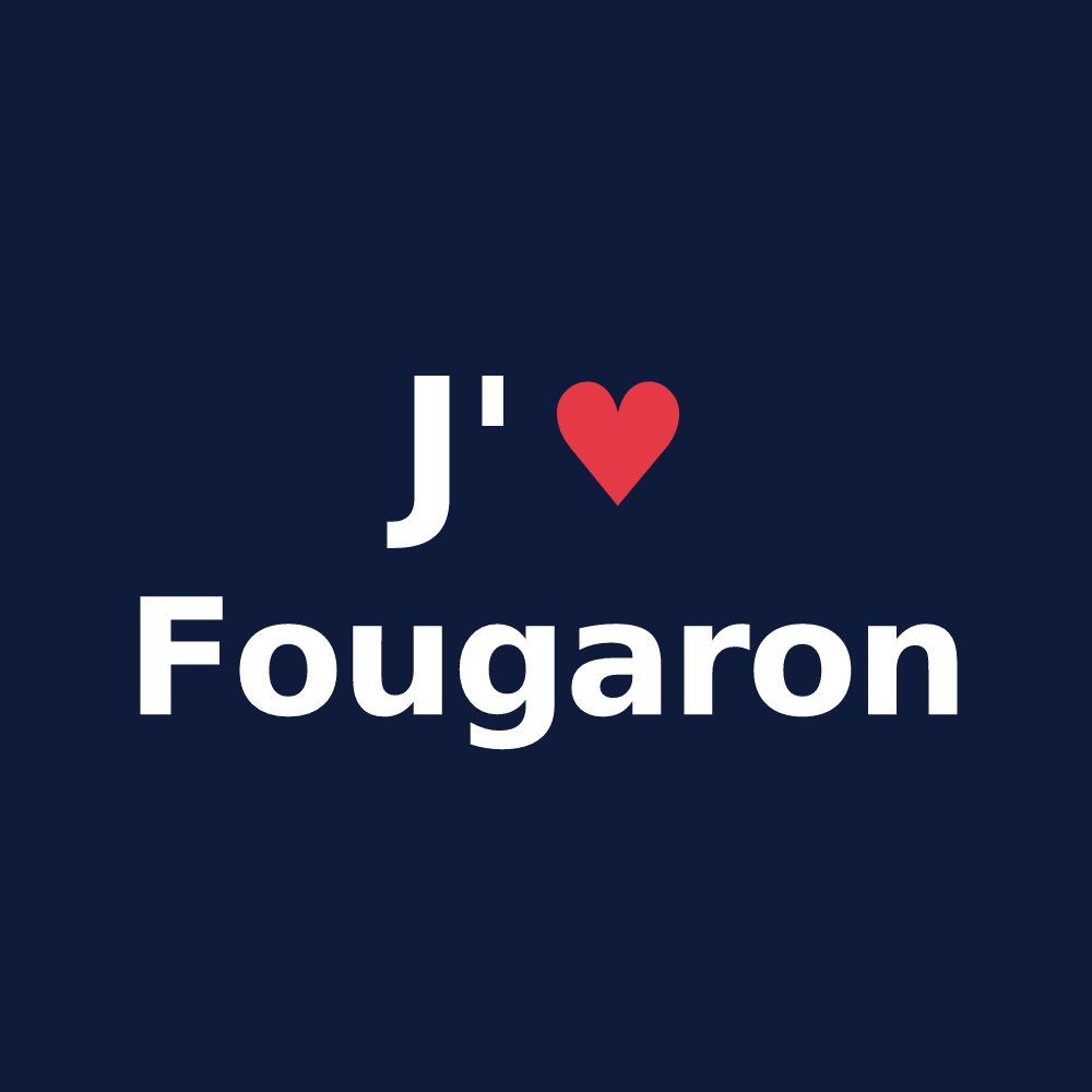 T-shirt personnalisé Fougaron — design J'aime Fougaron