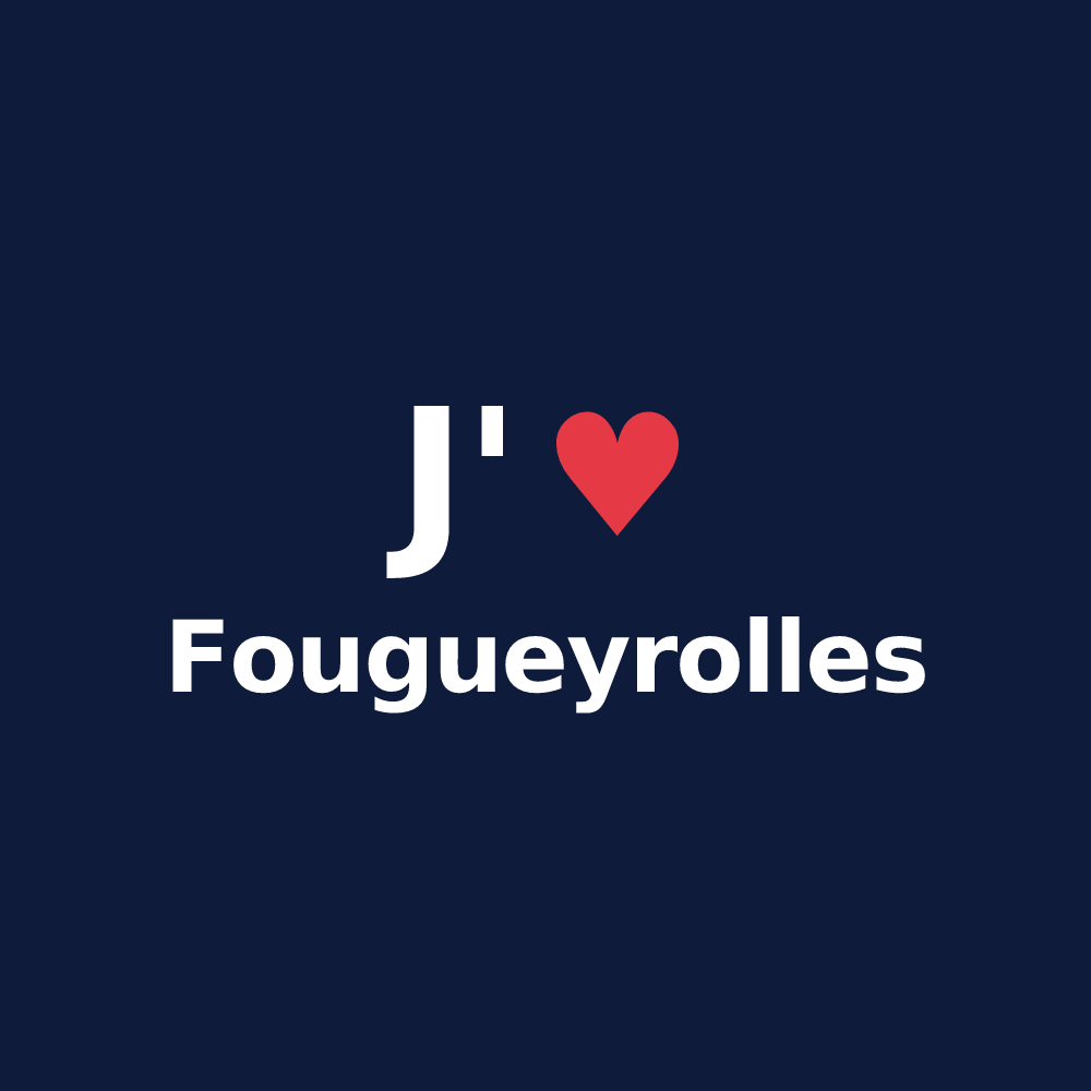 T-shirt personnalisé Fougueyrolles — design J'aime Fougueyrolles