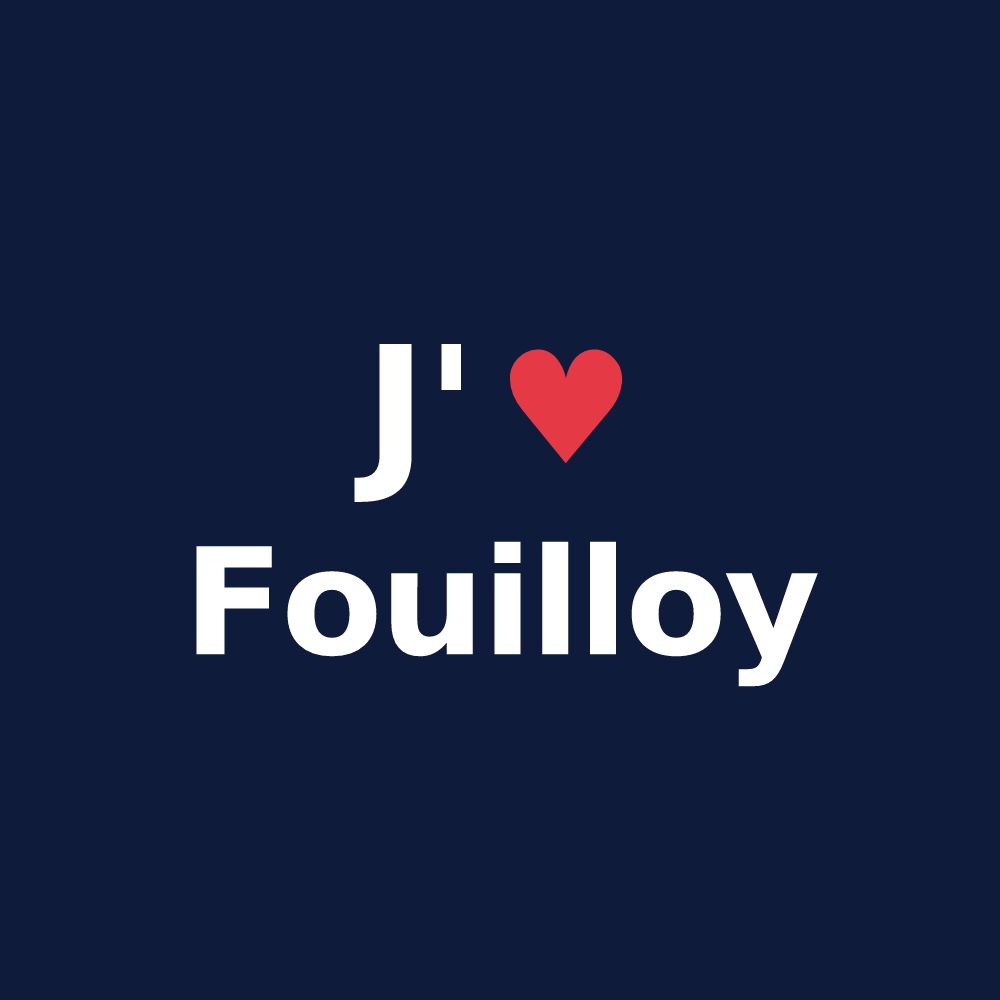 T-shirt personnalisé Fouilloy — design J'aime Fouilloy