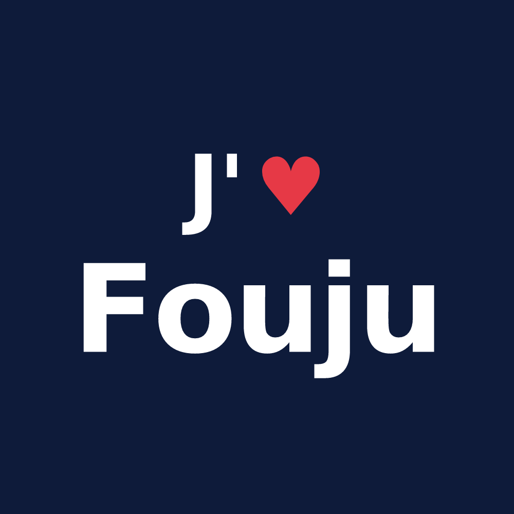T-shirt personnalisé Fouju — design « J'aime Fouju » imprimé sur le t-shirt