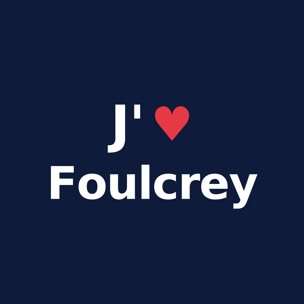 T-shirt personnalisé Foulcrey — design J'aime Foulcrey