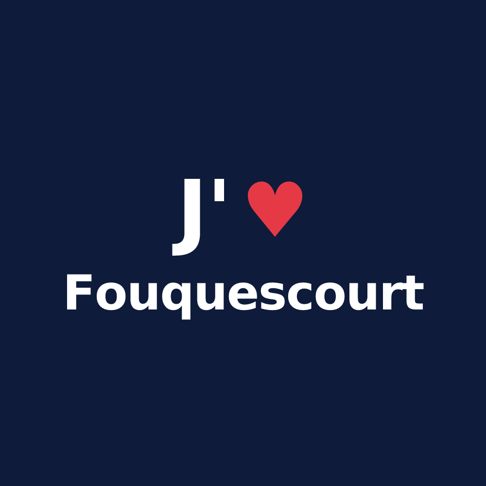 T-shirt personnalisé Fouquescourt — design J'aime Fouquescourt